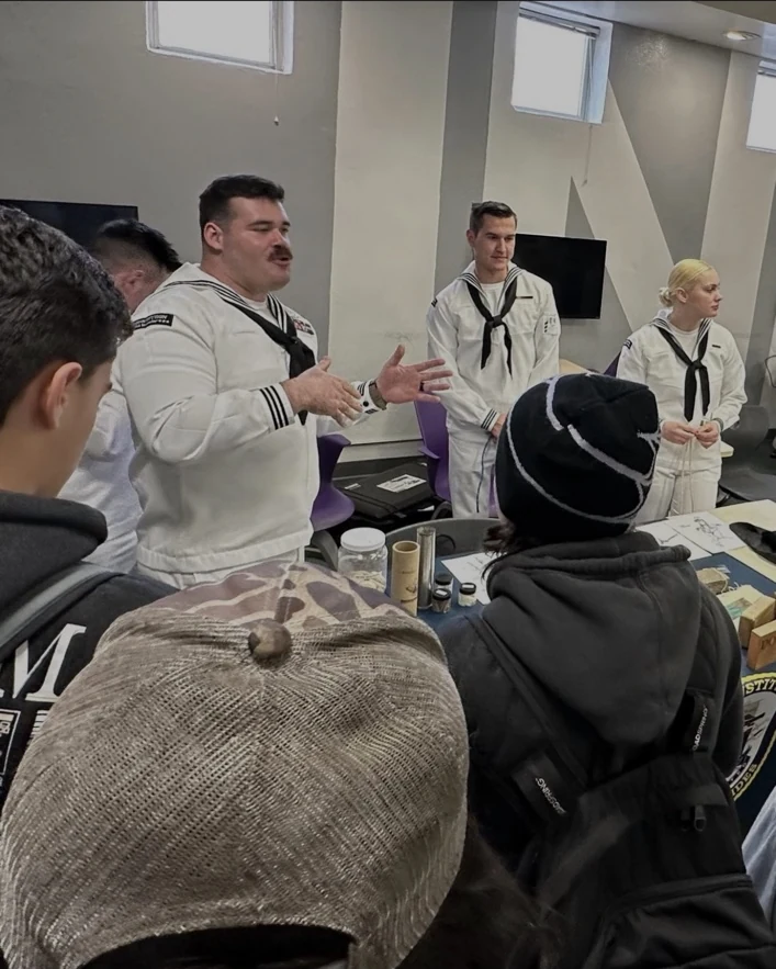 Live audience engagement during a Navy presentation